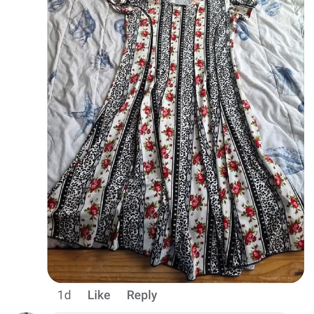 Floral and Striped Maxi Dress